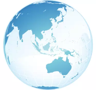 Verdenskart over klistremerke for asia og oseania - Tenstickers