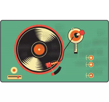 Vinyl platespiller bærbar klistremerke - Tenstickers