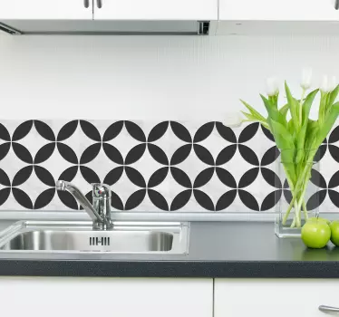 Blomstermønster hydraulisk fliseroverføring - Tenstickers