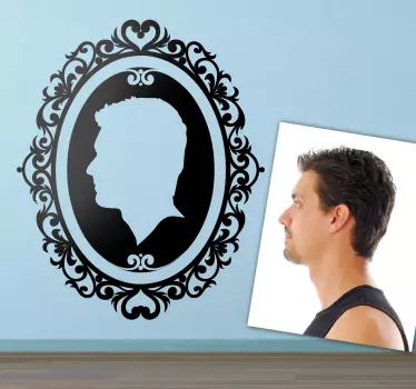 Personlig portrett ramme vegg klistremerke - Tenstickers