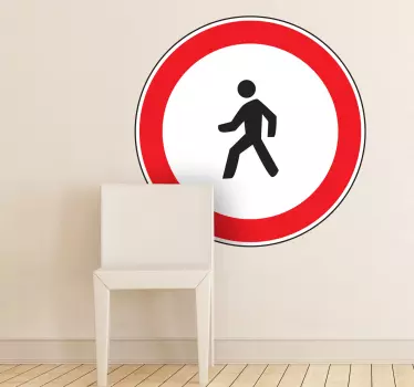 Klistremerke for fotgjengerskilt - Tenstickers
