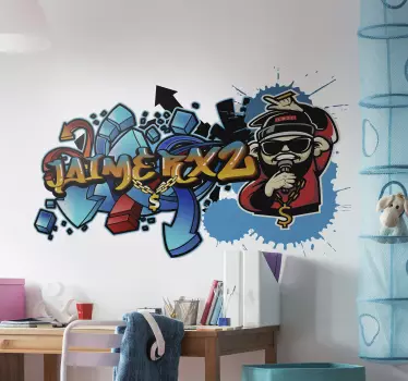 Graffiti personlig vinyl veggkunst - Tenstickers