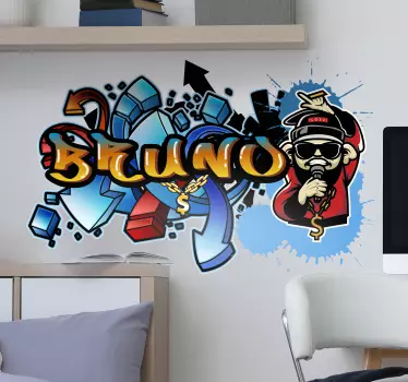 Graffiti personlig vinyl veggkunst - Tenstickers