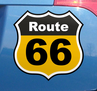 66 rute med symbol bilmerke - Tenstickers