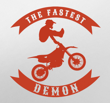 Raskeste demon jump motorsykkel klistremerker - Tenstickers