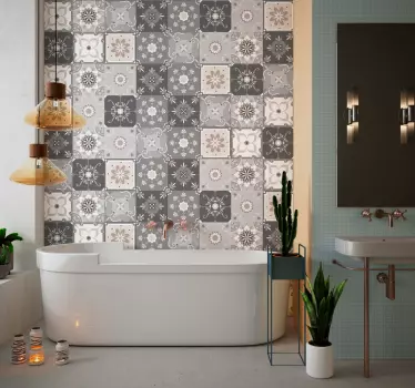 Beige ornamenter floral vegg klistremerke - Tenstickers