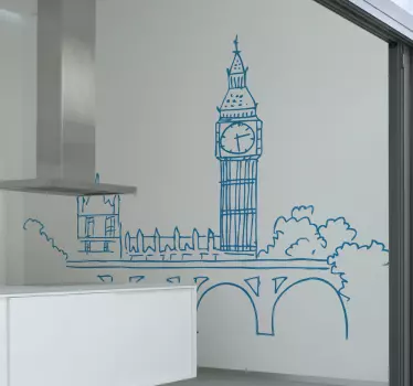 Big ben vegg klistremerke - Tenstickers