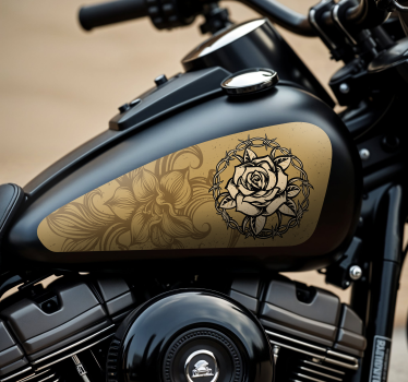 Blomster motorsykkel klistremerke - Tenstickers