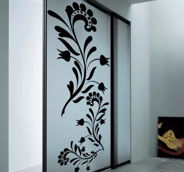 Blomster og stilker dekal - Tenstickers