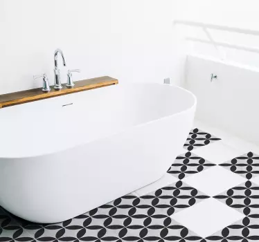 Blomstermønster hydraulisk fliseroverføring - Tenstickers