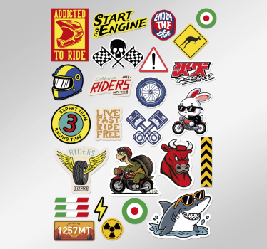 Bombe designpakke klistremerke til motorsykkel - Tenstickers