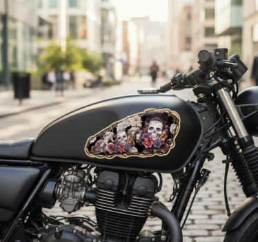 Død rose rytter motorsykkel klistremerke - Tenstickers