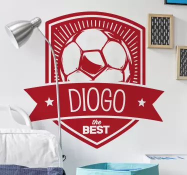 Egendefinert fotballskjold veggmaleri - Tenstickers