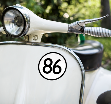Egendefinert nummer klistremerke til motorsykkel - Tenstickers