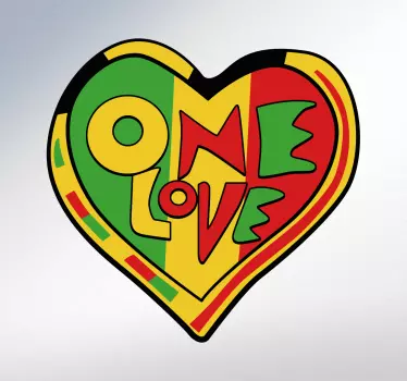 En kjærlighet rasta vegg klistremerke - Tenstickers