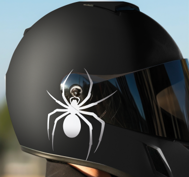 Ensfarget edderkoppdesign motorsykkel klistremerke - Tenstickers
