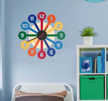 Farger klistremerke klokke - Tenstickers