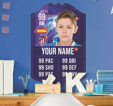 FIFA fotballkort tilpassbar klistremerke - Tenstickers