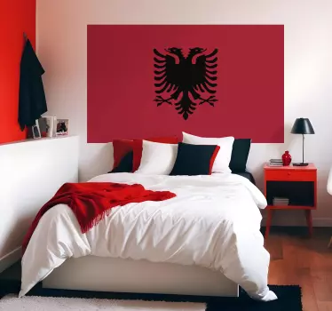 Flagg fra albanias veggklistremerke - Tenstickers