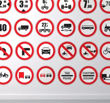 Forbudt sett med klistremerke - Tenstickers