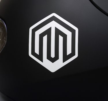Geometrisk moderne sekskantdesign motorsykkel klistremerke - Tenstickers