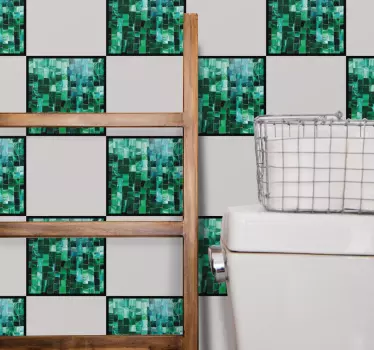 Gradient grønn mosaikkflis klistremerke til fliser - Tenstickers