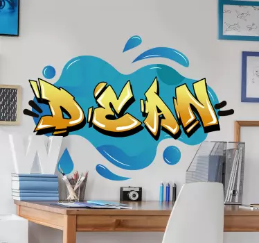 Graffiti navn splash texture urban decal - Tenstickers