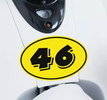 Gule motorsykkel-klistremerker - Tenstickers