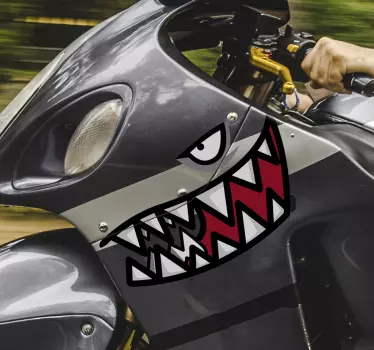 Skarp hai klistremerke til motorsykkel - Tenstickers