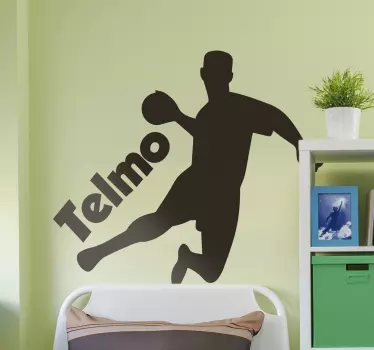 Håndballspiller silhuett veggdekor - Tenstickers