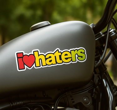 Hater kjærlighet motorsykkel klistremerke - Tenstickers