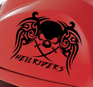 Hellriders klistremerke til motorsykkel - Tenstickers