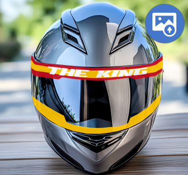 Hjelmvisirdesign med flagg motorsykkel klistremerke - Tenstickers