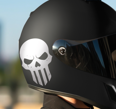 Hodeskallehjelmdesign motorsykkel klistremerke - Tenstickers