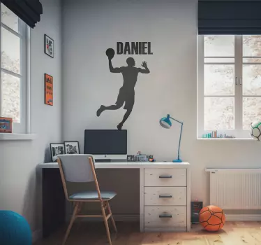 Jumpman met navn wallsticker - Tenstickers