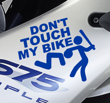 Ikke rør motorsykkelen min klistremerke til motorsykkel - Tenstickers
