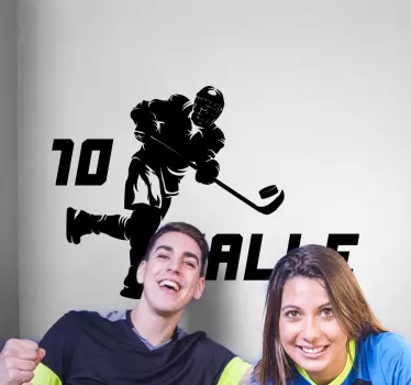 Ishockeyspiller tilpasset klistremerke - Tenstickers