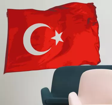 Kalkun flagg viftende flaggoverføringsbilde - Tenstickers