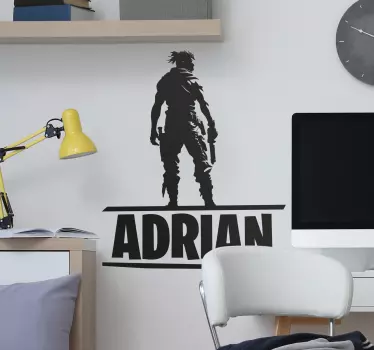 Karakter med navn spill dekal wallsticker - Tenstickers