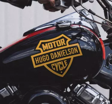 Motorsykkel logo klistremerke med navn - Tenstickers