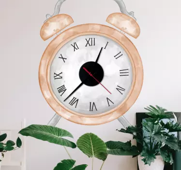 Klassisk beige alarm klistremerke klokke - Tenstickers