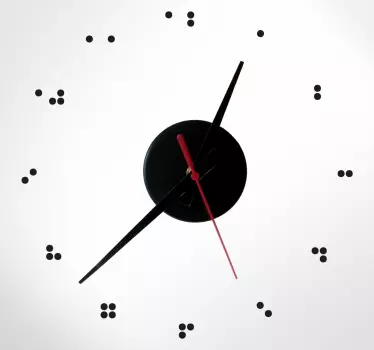 Klistremerke med blindeskriftklokke - Tenstickers