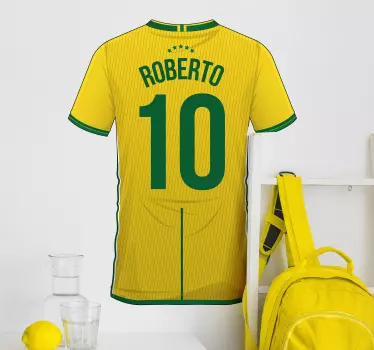 Klistremerke som kan tilpasses brazil skjorte - Tenstickers