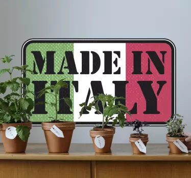 Laget i italia veggoverføringsbilde - Tenstickers