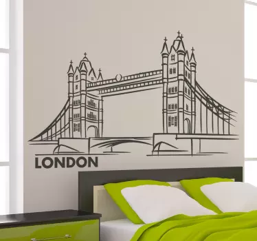 London bridge skiss london klistremerke - Tenstickers