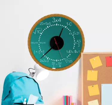 Matematiske problemer klistremerker klokke - Tenstickers