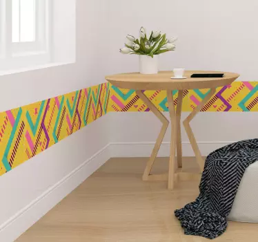 Memphis stil grensen klistremerke - Tenstickers