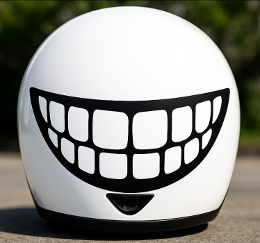 Morsomt tanndesign motorsykkel klistremerke - Tenstickers