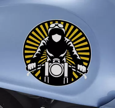 Motocyclist vintage klistremerker - Tenstickers