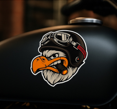 Motorsykkel klistremerke biker Ørn maskot - Tenstickers